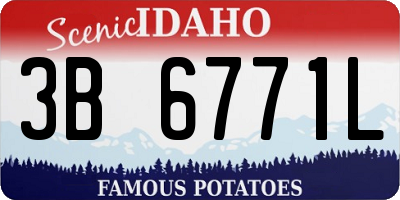ID license plate 3B6771L