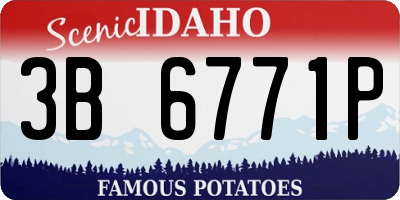 ID license plate 3B6771P