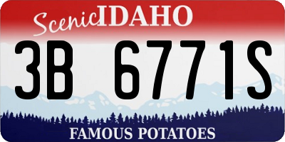ID license plate 3B6771S