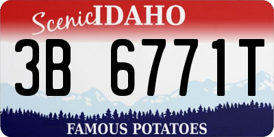 ID license plate 3B6771T