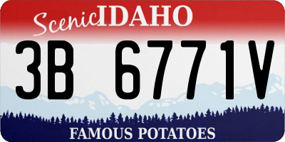 ID license plate 3B6771V