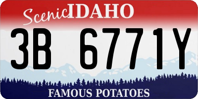 ID license plate 3B6771Y