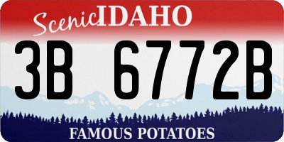 ID license plate 3B6772B