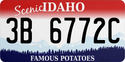 ID license plate 3B6772C