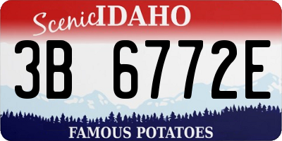 ID license plate 3B6772E