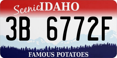 ID license plate 3B6772F