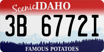 ID license plate 3B6772I