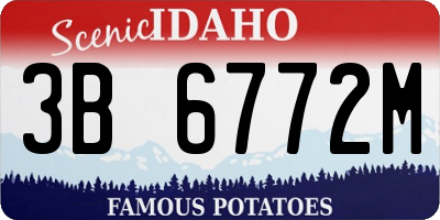 ID license plate 3B6772M