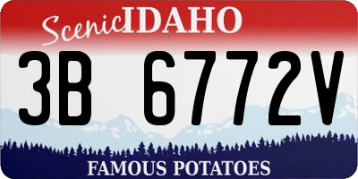 ID license plate 3B6772V