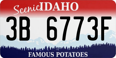 ID license plate 3B6773F