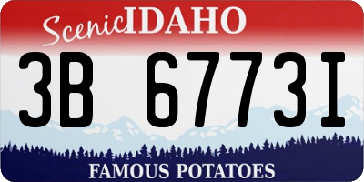 ID license plate 3B6773I