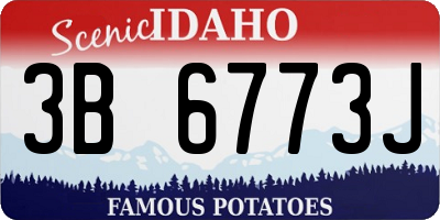 ID license plate 3B6773J