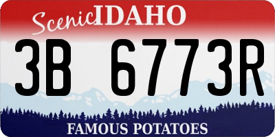 ID license plate 3B6773R