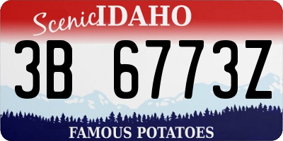 ID license plate 3B6773Z