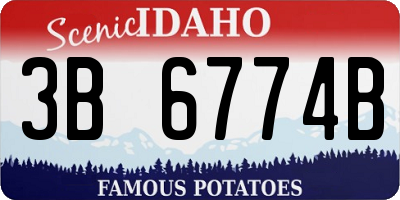ID license plate 3B6774B