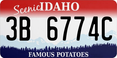 ID license plate 3B6774C