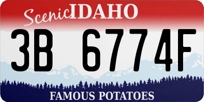 ID license plate 3B6774F