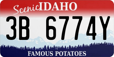 ID license plate 3B6774Y