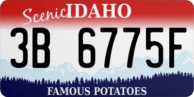 ID license plate 3B6775F