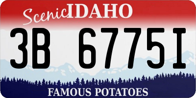ID license plate 3B6775I
