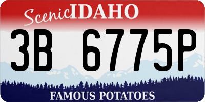 ID license plate 3B6775P