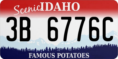 ID license plate 3B6776C
