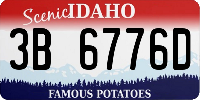 ID license plate 3B6776D