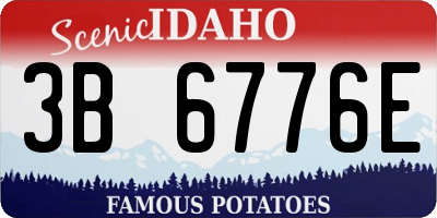 ID license plate 3B6776E