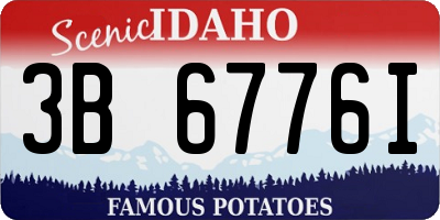 ID license plate 3B6776I