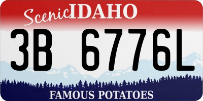 ID license plate 3B6776L