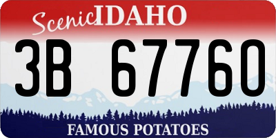 ID license plate 3B6776O