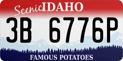 ID license plate 3B6776P