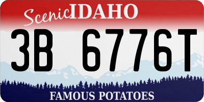 ID license plate 3B6776T