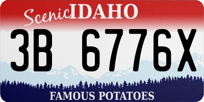 ID license plate 3B6776X
