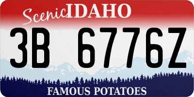 ID license plate 3B6776Z