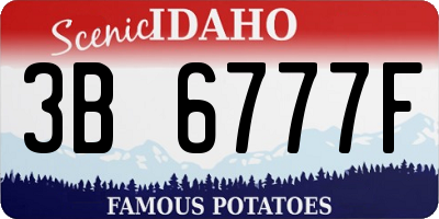 ID license plate 3B6777F