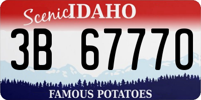 ID license plate 3B6777O