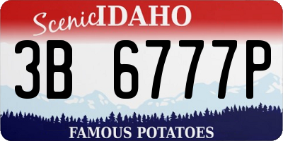ID license plate 3B6777P