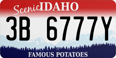 ID license plate 3B6777Y