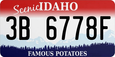 ID license plate 3B6778F