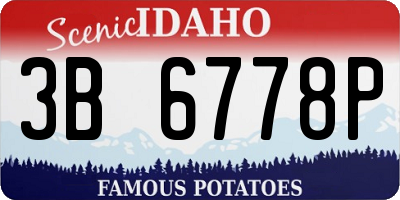 ID license plate 3B6778P