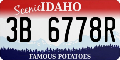 ID license plate 3B6778R