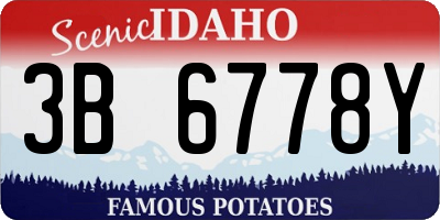 ID license plate 3B6778Y