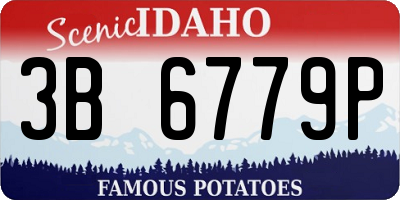 ID license plate 3B6779P