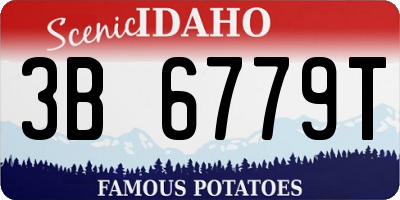 ID license plate 3B6779T