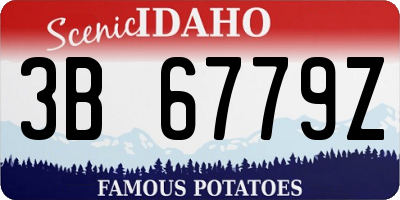 ID license plate 3B6779Z