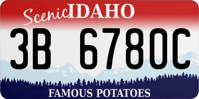 ID license plate 3B6780C