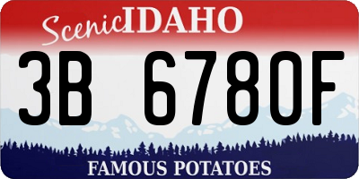 ID license plate 3B6780F