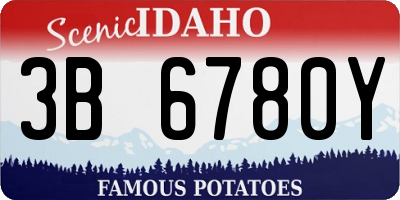ID license plate 3B6780Y