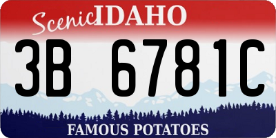 ID license plate 3B6781C